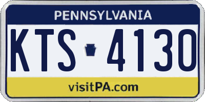 PA license plate KTS4130