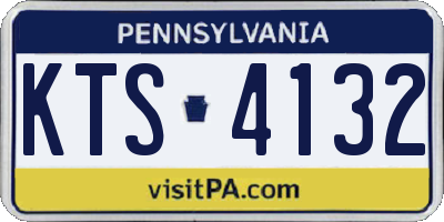 PA license plate KTS4132