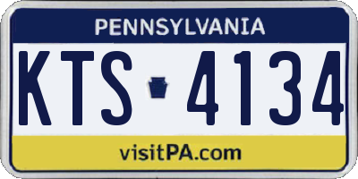 PA license plate KTS4134