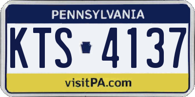PA license plate KTS4137