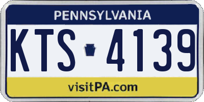 PA license plate KTS4139