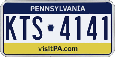 PA license plate KTS4141