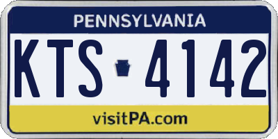 PA license plate KTS4142