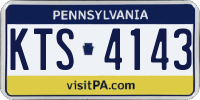 PA license plate KTS4143