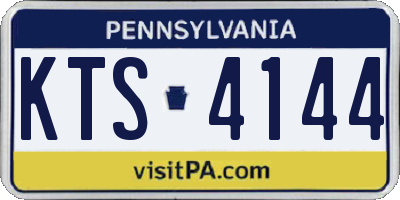 PA license plate KTS4144