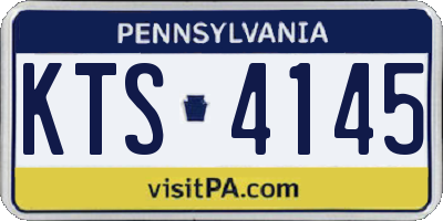 PA license plate KTS4145