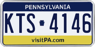 PA license plate KTS4146