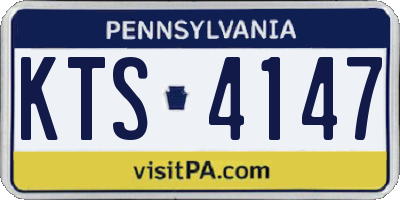 PA license plate KTS4147
