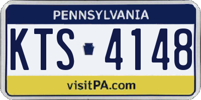 PA license plate KTS4148
