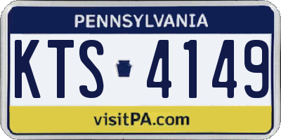 PA license plate KTS4149