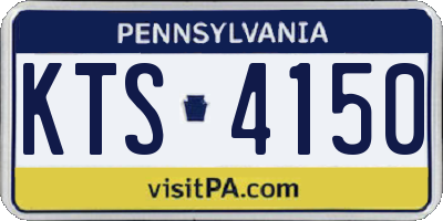 PA license plate KTS4150