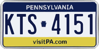 PA license plate KTS4151