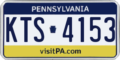 PA license plate KTS4153