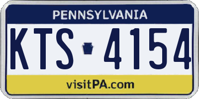 PA license plate KTS4154