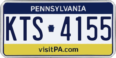 PA license plate KTS4155