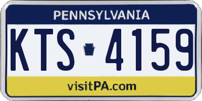 PA license plate KTS4159