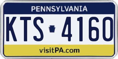 PA license plate KTS4160