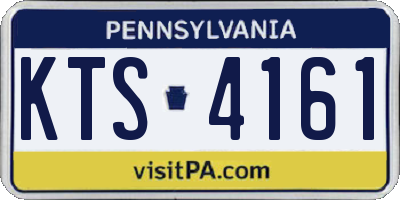PA license plate KTS4161