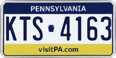 PA license plate KTS4163