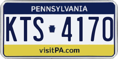 PA license plate KTS4170