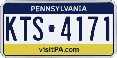 PA license plate KTS4171