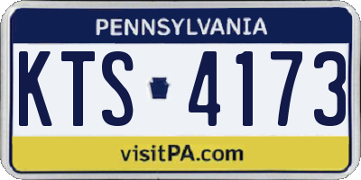 PA license plate KTS4173