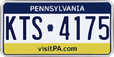 PA license plate KTS4175