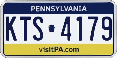 PA license plate KTS4179