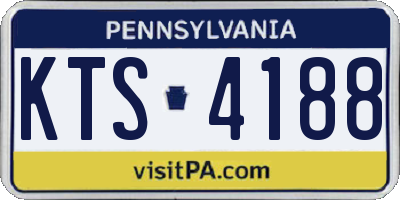 PA license plate KTS4188