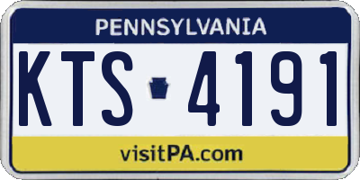 PA license plate KTS4191