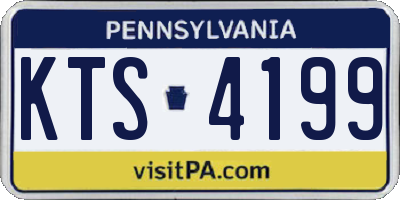PA license plate KTS4199