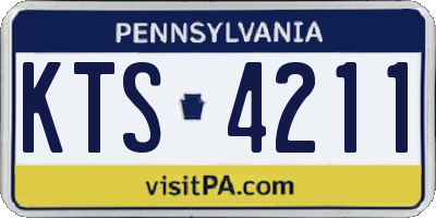 PA license plate KTS4211