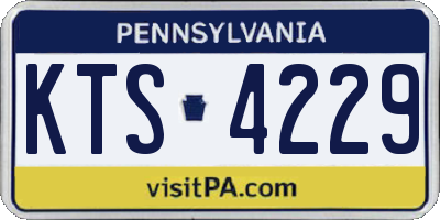 PA license plate KTS4229
