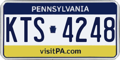 PA license plate KTS4248