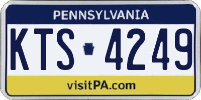 PA license plate KTS4249