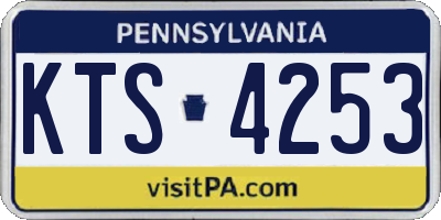 PA license plate KTS4253