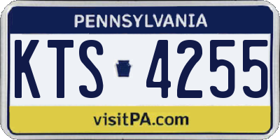 PA license plate KTS4255