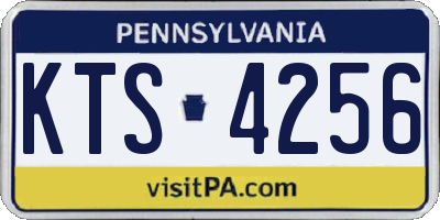 PA license plate KTS4256