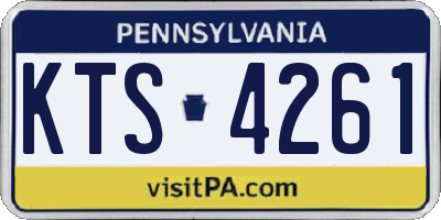 PA license plate KTS4261