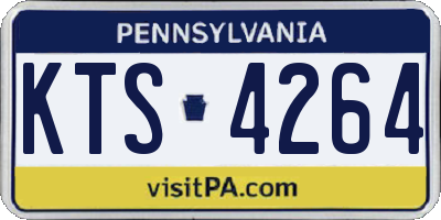 PA license plate KTS4264