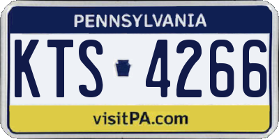 PA license plate KTS4266