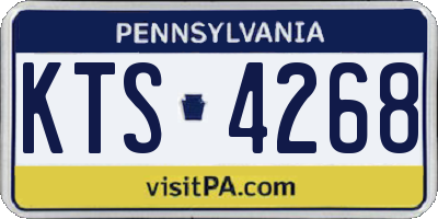 PA license plate KTS4268