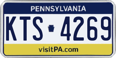 PA license plate KTS4269