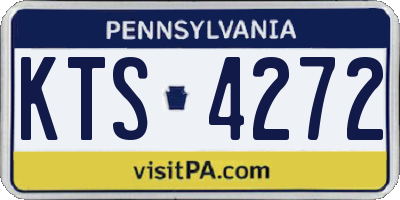 PA license plate KTS4272
