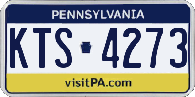 PA license plate KTS4273