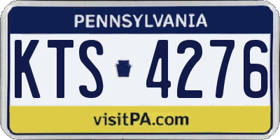 PA license plate KTS4276