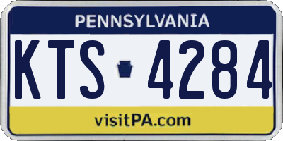 PA license plate KTS4284