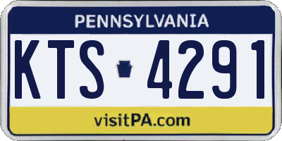 PA license plate KTS4291