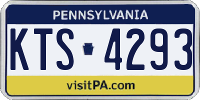 PA license plate KTS4293