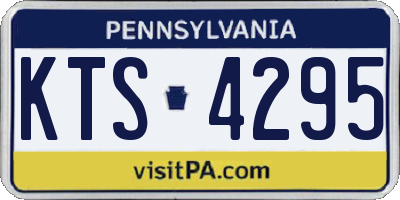 PA license plate KTS4295